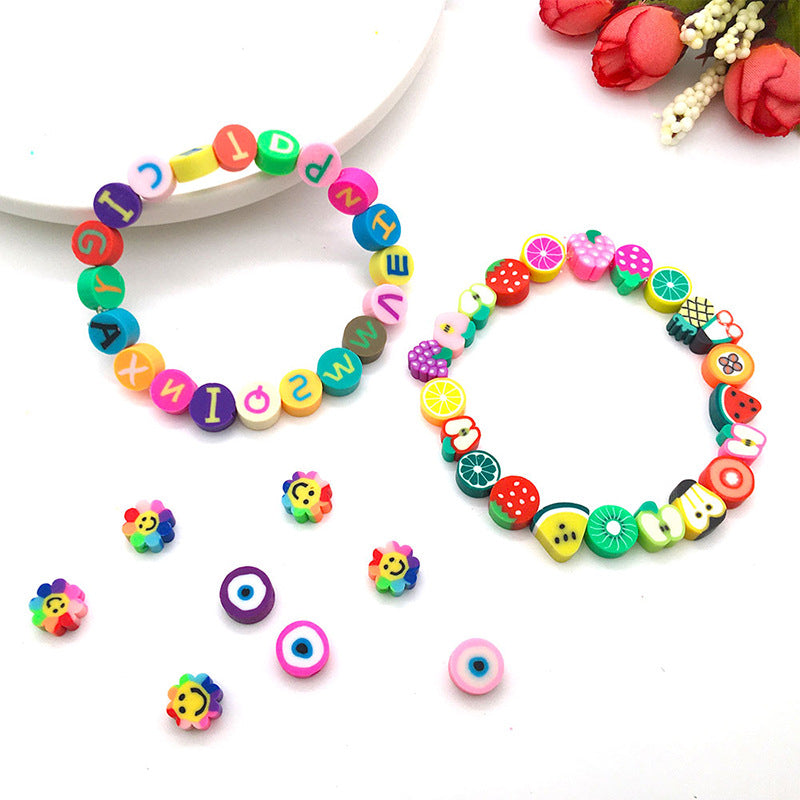 Wholesale 100PCS/Pack Fruit Soft Pottery Beads 9mm Bracelet Accessories